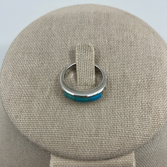 Authentic Southwest WJ Wilson Jim Navajo Sleeping Beauty Turquoise Size 6 Ring - Picture 9 of 12